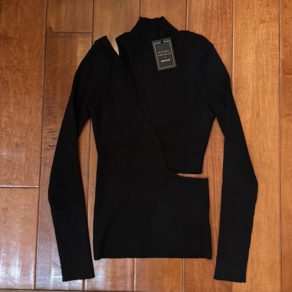 NWT Michael Costello x REVOLVE Soraya Sweater in Black, size Small - Picture 3 of 3